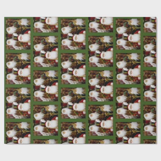 Jolly Santas Geschenkpapier (Flach)