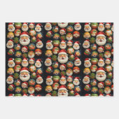 Jolly Santa's wrapping paper Geschenkpapier Set (Vorderseite 3)
