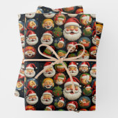 Jolly Santa's wrapping paper Geschenkpapier Set (Beispiel)