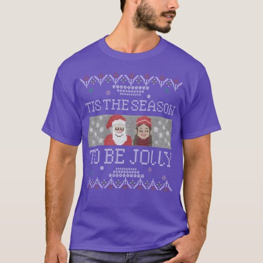 Jolly Season Sweater Design Freund T-Shirt (Vorderseite)