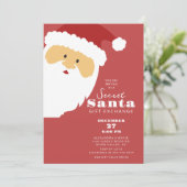 Jolly Secret Weihnachtsfest-Party Einladung (Stehend Vorderseite)