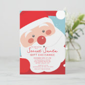 Jolly Secret Weihnachtsfest-Party Einladung (Stehend Vorderseite)