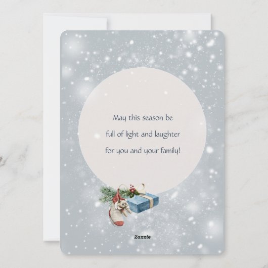 Jolly Singing Rabbits Feiertagskarte (Rückseite)