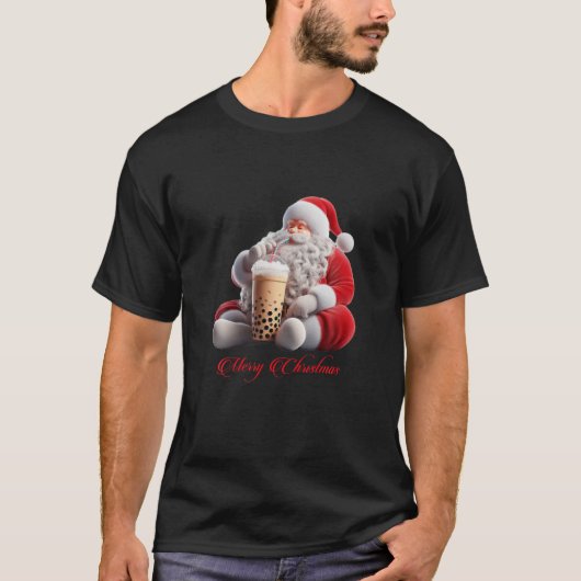 Jolly Sips Santa s Bubble Tea Brew T-Shirt (Vorderseite)