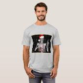 Jolly Skeleton Sips: Einzigartiger Weihnachtskaffe T-Shirt (Vorne ganz)