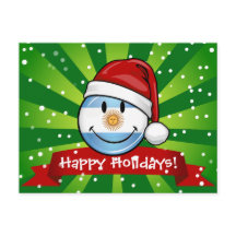 Jolly Smiling Argentina Flag Holiday