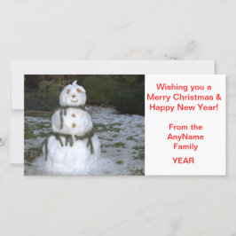 Jolly Snow Lady Holiday Foto Card - IHR KENNEN Feiertagskarte