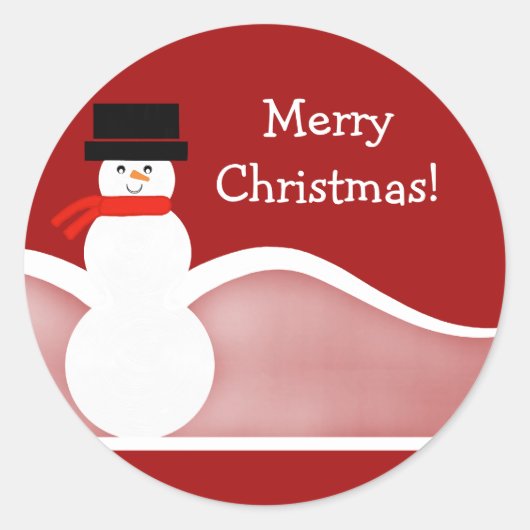 Jolly Snowman Anpassbare Stickers (Vorderseite)