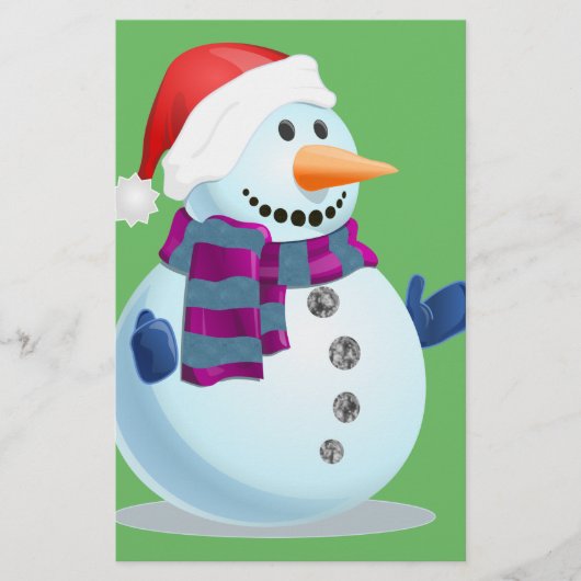 Jolly Snowman Briefpapier (Vorderseite)