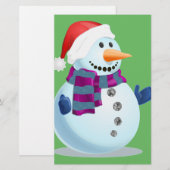 Jolly Snowman Briefpapier (Vorne/Hinten)