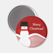 Jolly Snowman Christmas Magnet (Vorderseite/Rückseite)