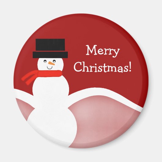 Jolly Snowman Christmas Magnet (Vorne)