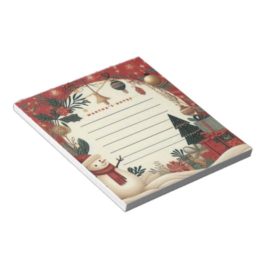 Jolly Snowman Christmas Notizblock (angewinkelt)