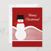 Jolly Snowman Christmas Postcard Feiertagspostkarte (Vorne/Hinten)