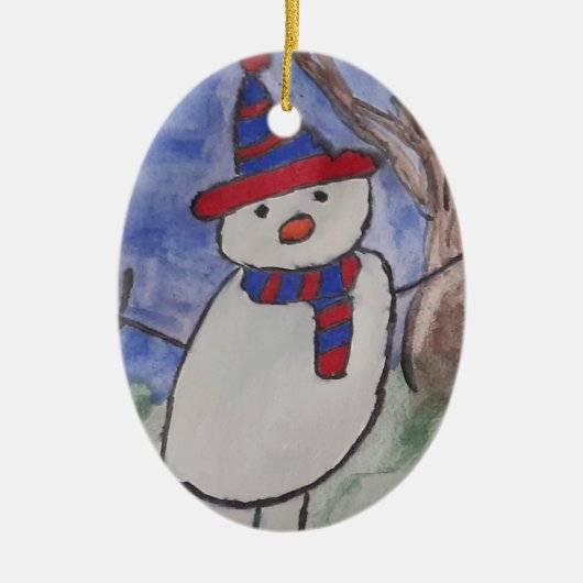 Jolly Snowman Christmas Tree Ornament (Vorne)
