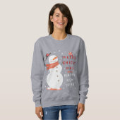 Jolly Snowman Christmas - Warme Wünsche Sweatshirt (Vorne ganz)