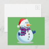 Jolly Snowman Feiertagspostkarte (Vorne/Hinten)