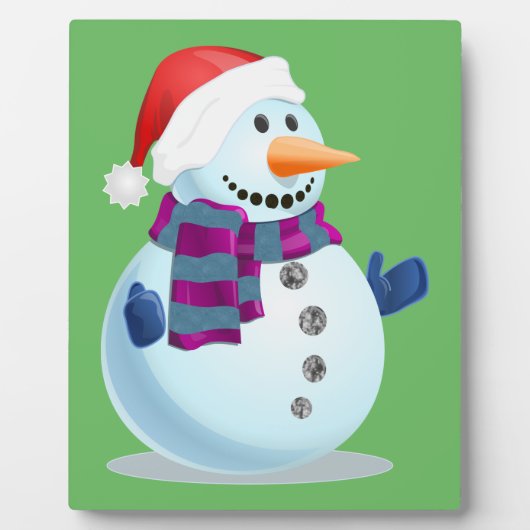 Jolly Snowman Fotoplatte (Vorderseite)