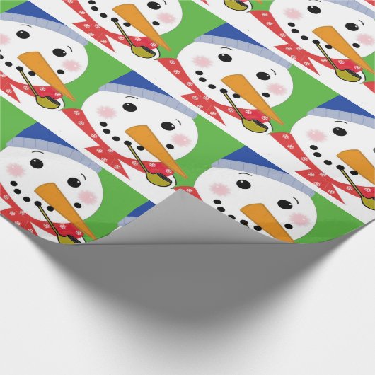 Jolly Snowman Geschenkpapier (Ecke)