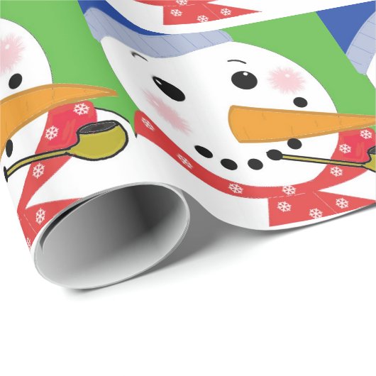 Jolly Snowman Geschenkpapier (Rolleneckpunkt)