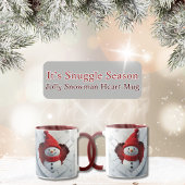 Jolly Snowman Heart Tasse