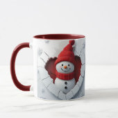 Jolly Snowman Heart Tasse (Links)