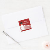 Jolly Snowman Holiday Square Stickers (Umschlag)