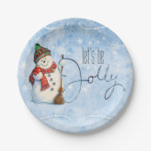 Jolly Snowman ID841 Pappteller (Vorderseite)