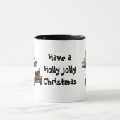 Jolly Snowman in einem hohen Black Hat Tasse (Zentrum)