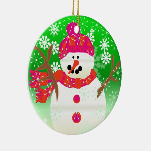 Jolly Snowman Keepake Ornament (Rechts)