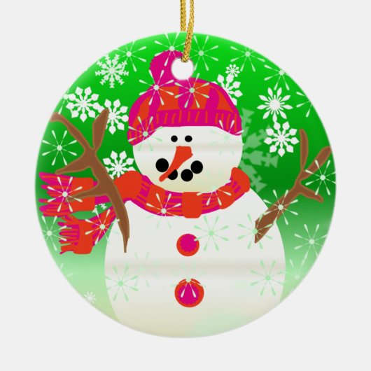 Jolly Snowman Keepake Ornament (Vorne)