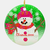 Jolly Snowman Keepake Ornament (Hinten)
