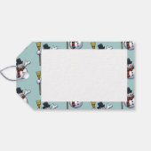 Jolly Snowman Merry Christmas Pixel Art Pattern Geschenkanhänger (Rückseite Horizontal)