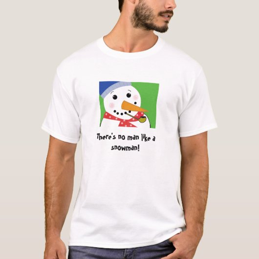 Jolly Snowman mit Corncob Pipe T-Shirt (Vorderseite)