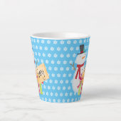 Jolly Snowman mit einem Weihnachtsgeschenk Milchtasse (Vorderseite)