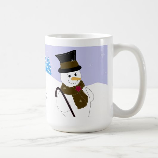 Jolly Snowman mit Sprichwort Kaffeetasse (Rechts)