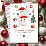 Jolly Snowman Ornament Exchange Party Einladung<br><div class="desc">Feiern Sie die festliche Saison mit unserer fröhlichen Schneemann Weihnachtsschmuck-Party Einladung. Dieses charmante Design besticht durch einen reizvollen Schneemann, der sich perfekt für Ihre Ansammlung eignet. Laden Sie Freunde und Familie ein, um sich beim Austauschen von Ornamenten zu vergnügen, um bleibende Erinnerungen und festlichen Beifall zu schaffen. Ideal für jede...</div>