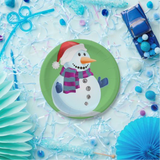 Jolly Snowman Pappteller (Party)
