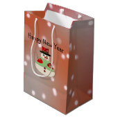Jolly Snowman Snowy Dreams Mittlere Geschenktüte (Rückseite Schrägansicht)
