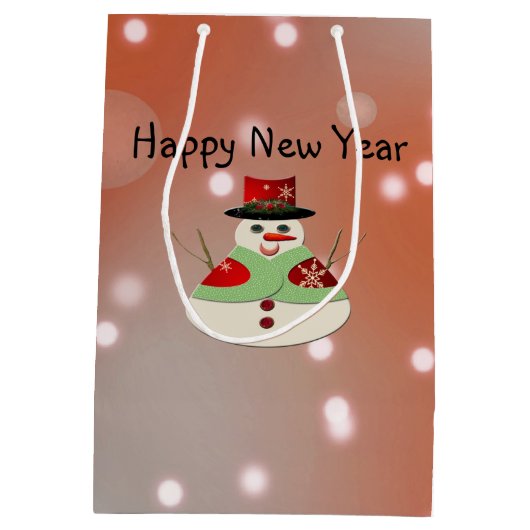 Jolly Snowman Snowy Dreams Mittlere Geschenktüte (Rückseite)