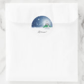 Jolly Snowman Sticky Labels Runder Aufkleber (Tasche)