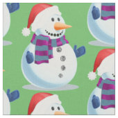 Jolly Snowman Stoff (Nahaufnahme)