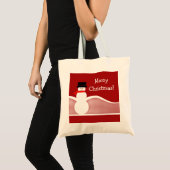 Jolly Snowman Tote Bag Tragetasche (Vorderseite (Produkt))