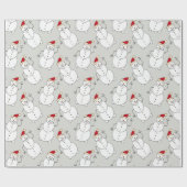 Jolly Snowman Weihnachtswrapping Paper Geschenkpapier (Flach)