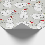 Jolly Snowman Weihnachtswrapping Paper Geschenkpapier (Ecke)