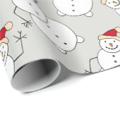 Jolly Snowman Weihnachtswrapping Paper Geschenkpapier (Rolleneckpunkt)