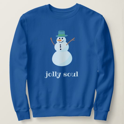 "Jolly Soul" Snowman Sweatshirt (Design vorne)