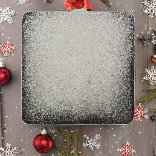 Jolly Squirrel with Santa Hat Square Ornament