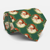 Jolly St Nicholas Pattern Weihnachten Krawatte (Gerollt)
