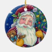 JOLLY ST NICK & TEDDYBAR, ALTE, SCHNELLE KRISTMAS KERAMIK ORNAMENT (Hinten)